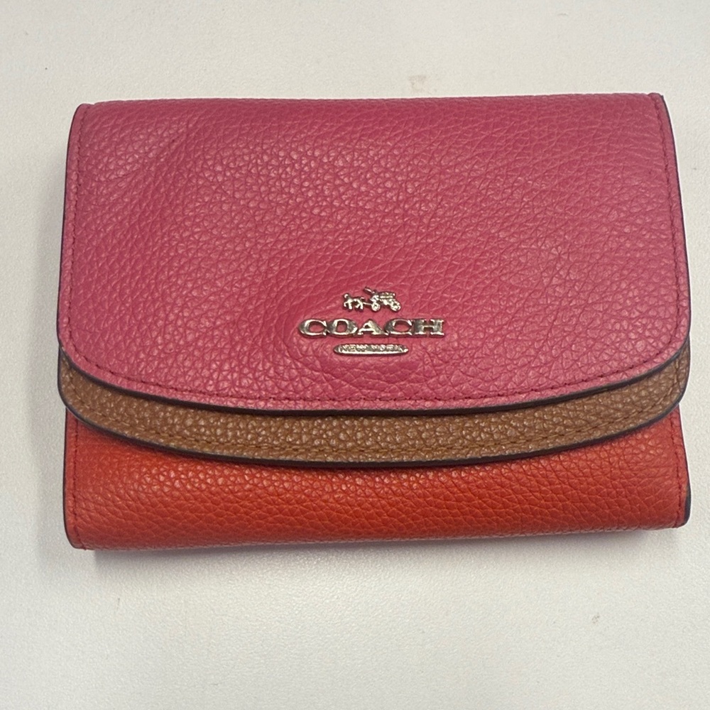 Coach Red and Brown Women's Wallet